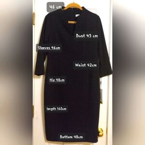 Calvin Klein Black mid length dress Size 12